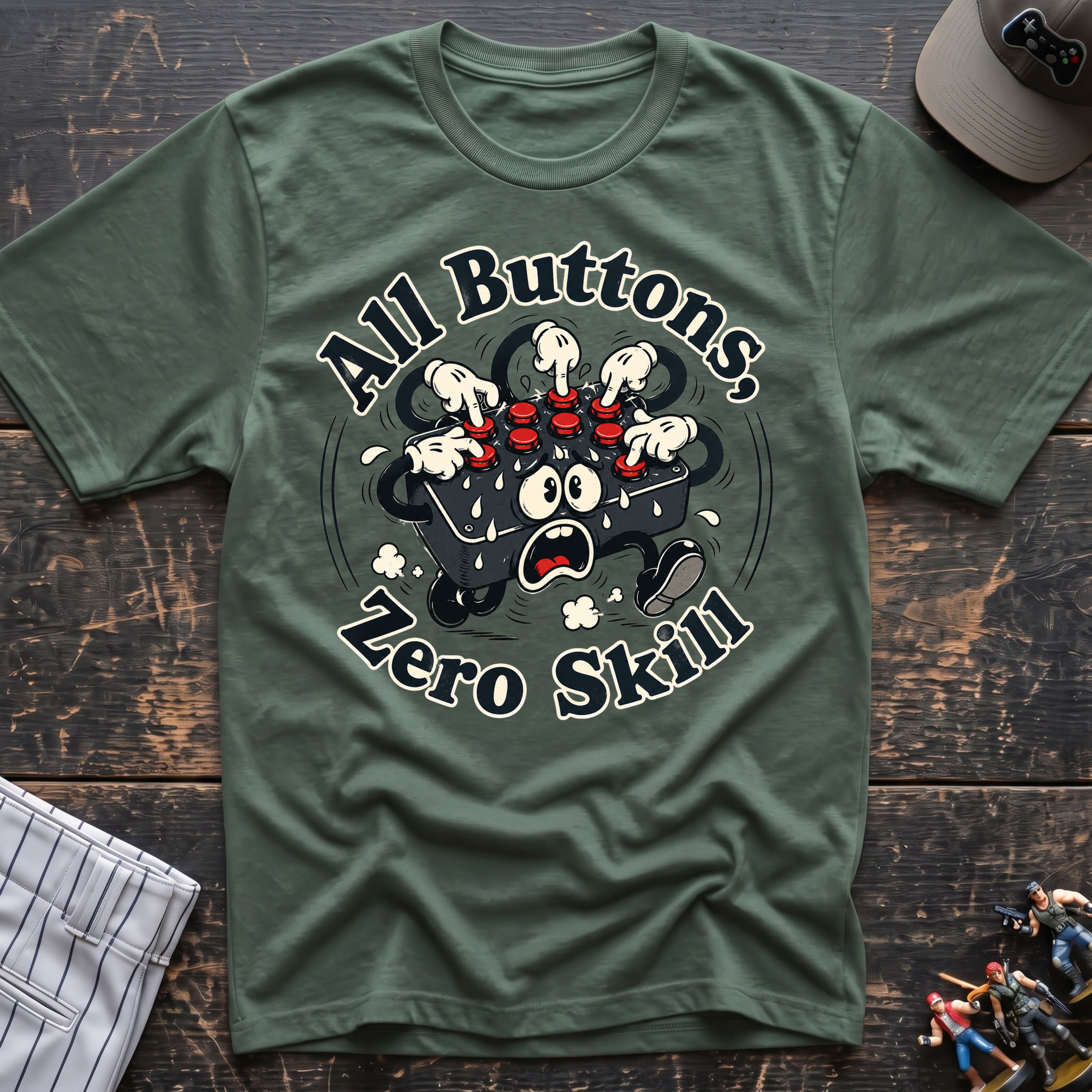 All buttons zero skills T-Shirt