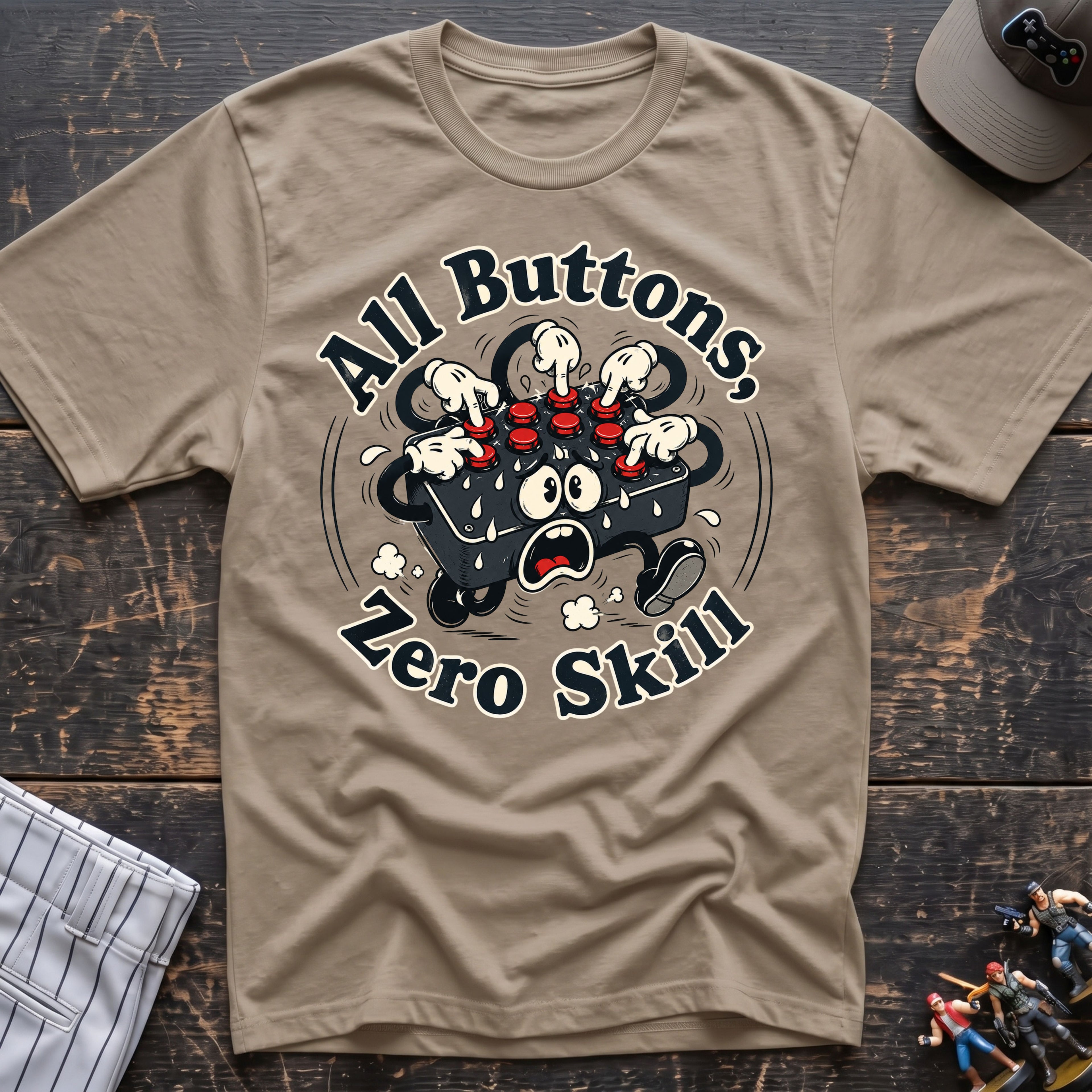 All buttons zero skills T-Shirt